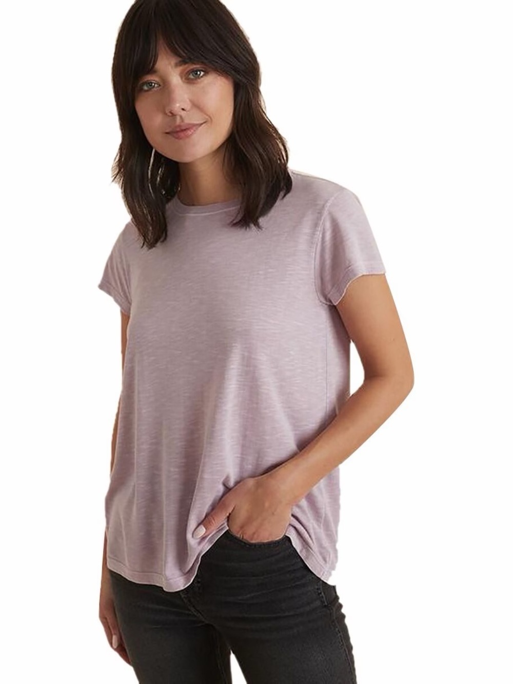 Marine Layer Women's Lavender Short Sleeve Crewneck Tee Size Small